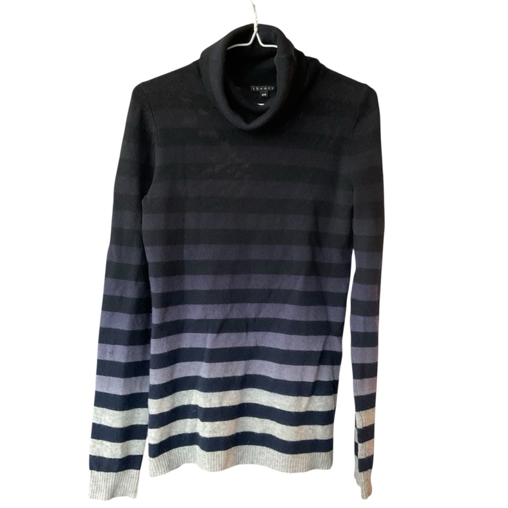 Theory navy ombre cashmere sweater medium